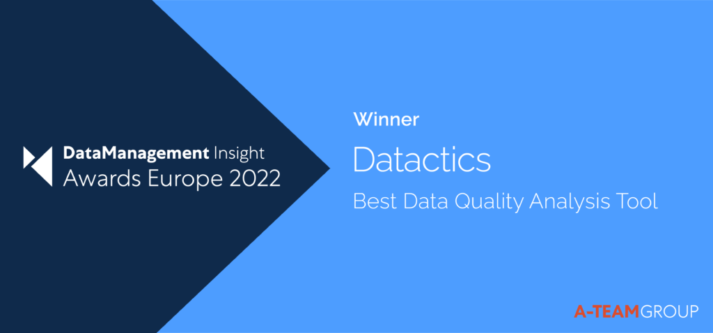 Datactics wins ‘Best Data Quality Analysis Tool’ at the Data Management Insight Awards Europe 2022